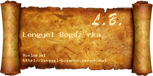 Lengyel Bogárka névjegykártya